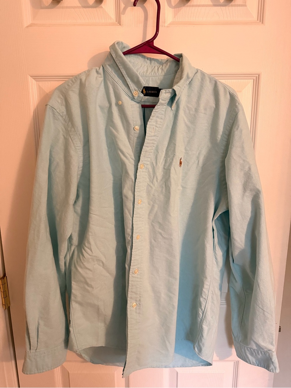 Ralph Lauren Men's Light Blue Button-Down Oxford Shirt
